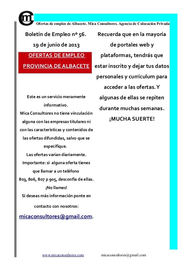 ofertas empleo albacete